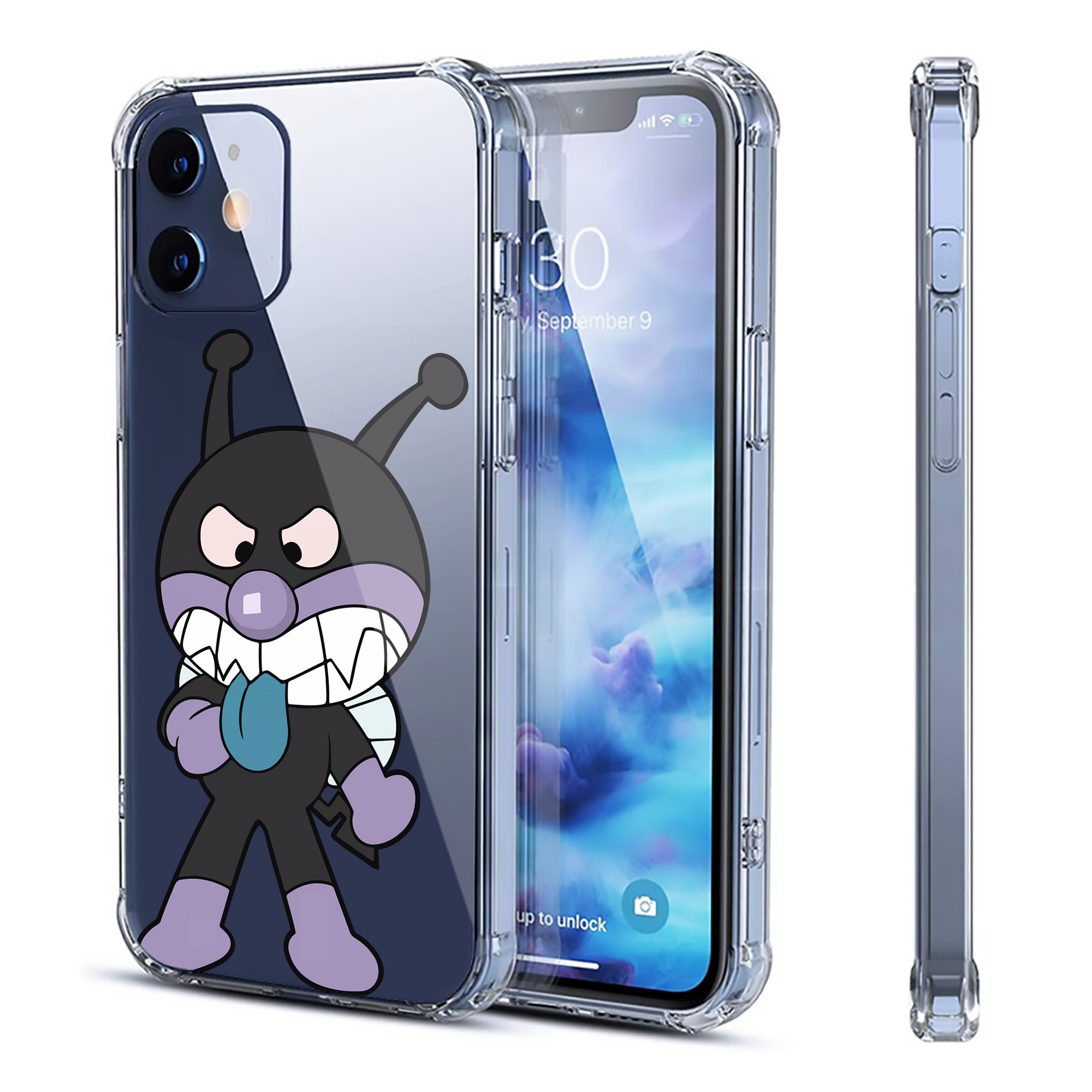 （画像用） アンパンマン Anpanman 【iPhone 12シリーズ対応】透明スマホケース（クリアソフトケース）